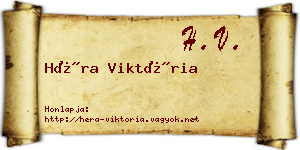Héra Viktória névjegykártya